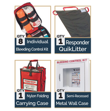 Load image into Gallery viewer, Public Access Bleeding Control Kit - (8) NYLON pouches